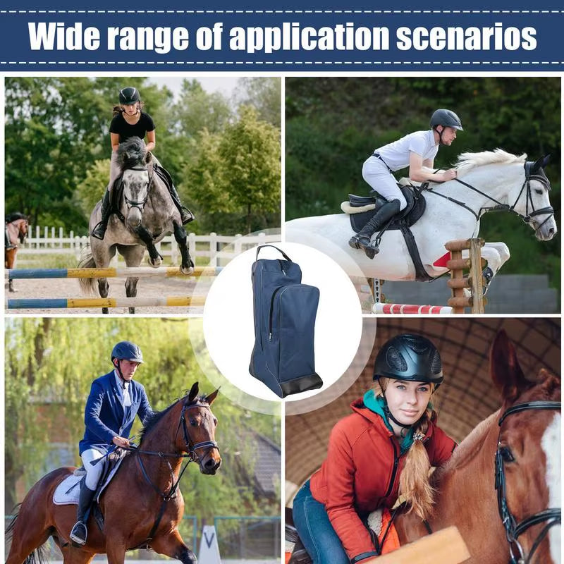 Horse Riding Boot Bag Multifunctional Large Capacity Tall Boot Bag Weatherproof Boots Pouch Portable Riding Boot Bag for Travel