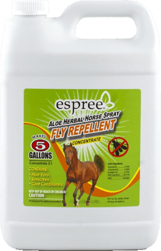 Aloe Herbal Horse Spray | Fly Repellent with Aloe, Sunscreen, and Coat Conditioners | Promotes a Healthy Coat and Protection from the Sun | 1 Gallon Concentrate