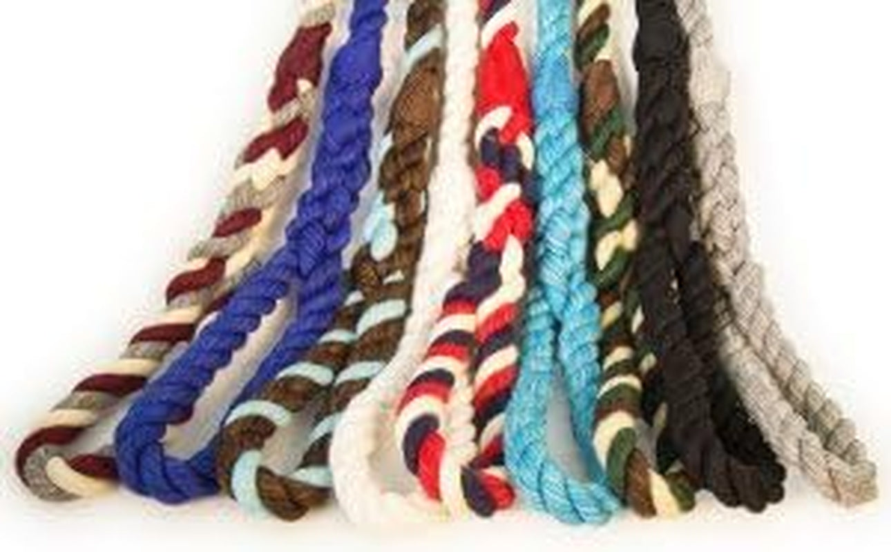Fms Cotton Rope Leash Lead for Medium to Large Dogs, Pets Handmade in USA with 100% American Made Rope Custom Colors, Heavy Duty Hardware (Black) 1/2-Inch X 10 Foot
