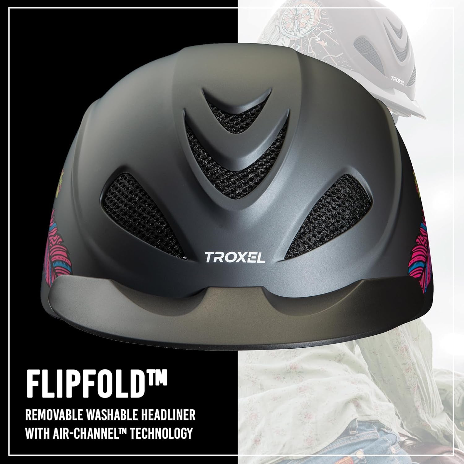 Rebel Turquoise Rose Helmet