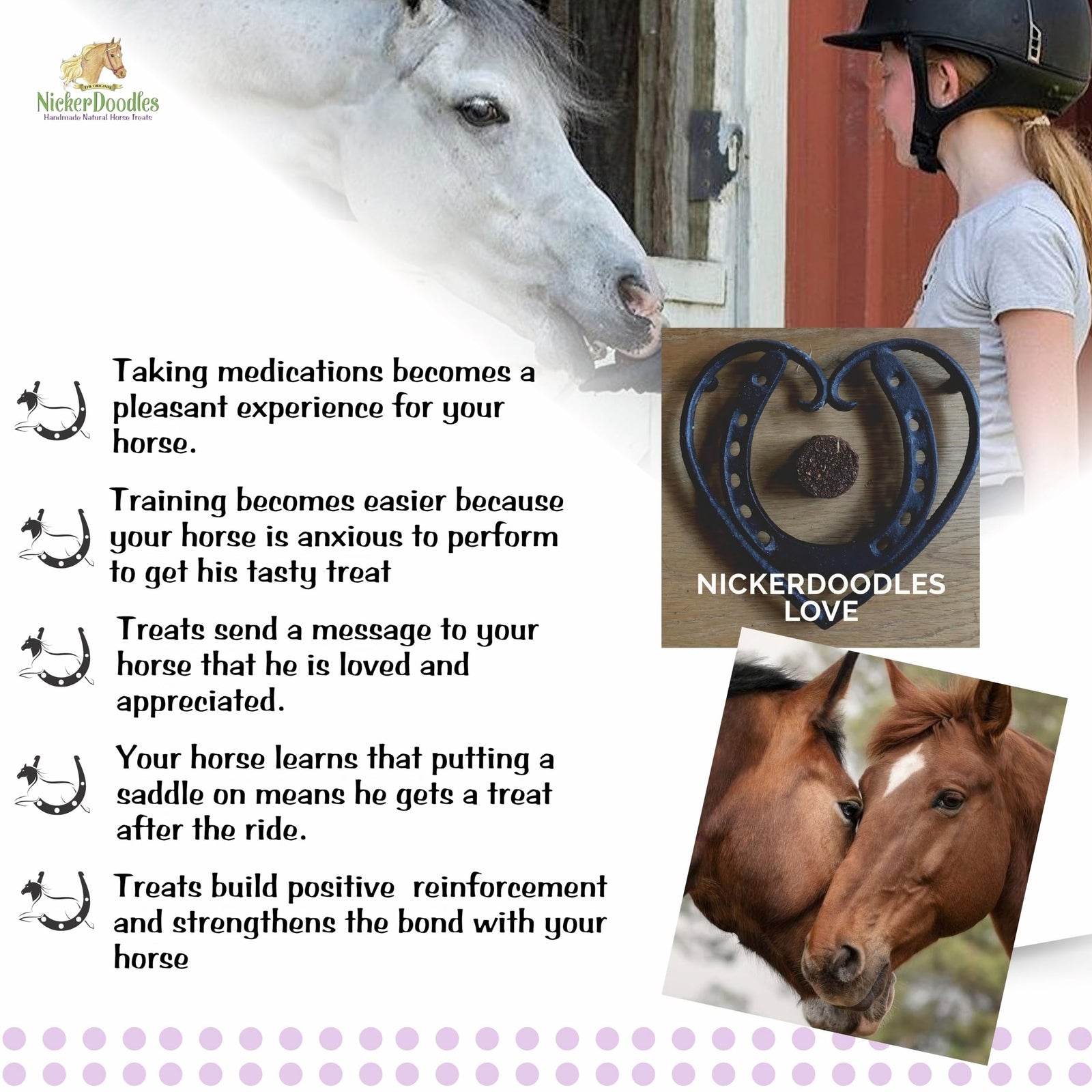 Nickerdoodles Horse Treats 2Lb Soft Baked Pill Pockets for Easy Medication