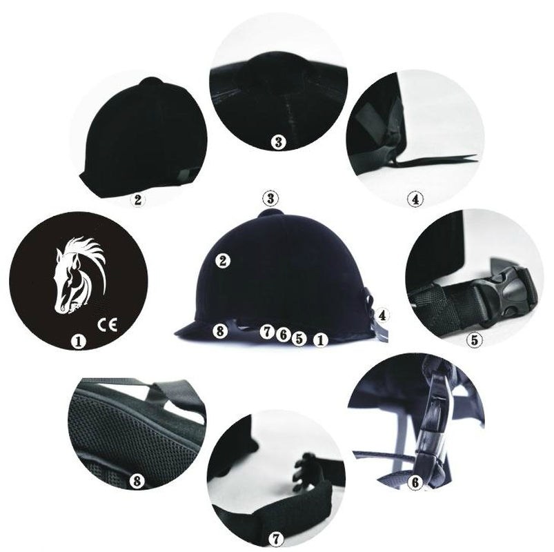 Knight Equestrian Shock Absorbing Anti-Collision Equipment Horse Helmet