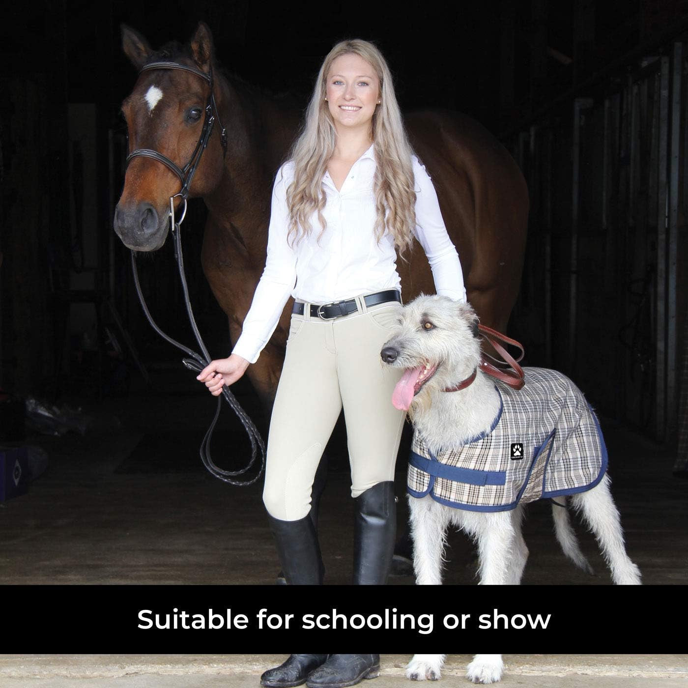 Euroseat Breeches - High Waist Platinum Brooklyn Riding Pants for Women